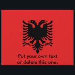 Flyer met vlag van Albanië<br><div class="desc">Flyer met vlag van Albanië. Dit product is aanpasbaar.</div>