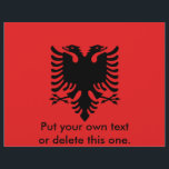 Flyer met vlag van Albanië<br><div class="desc">Flyer met vlag van Albanië. Dit product is aanpasbaar.</div>