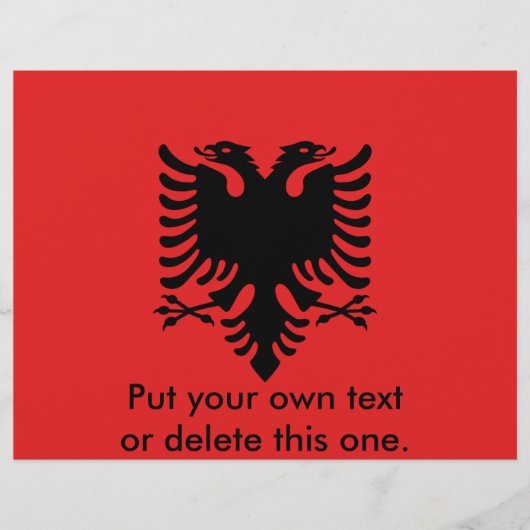Flyer met vlag van Albanië (Voorkant)