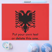 Flyer met vlag van Albanië (Enkel)