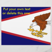 Flyer met vlag van American Samoa, VS (Voorkant)