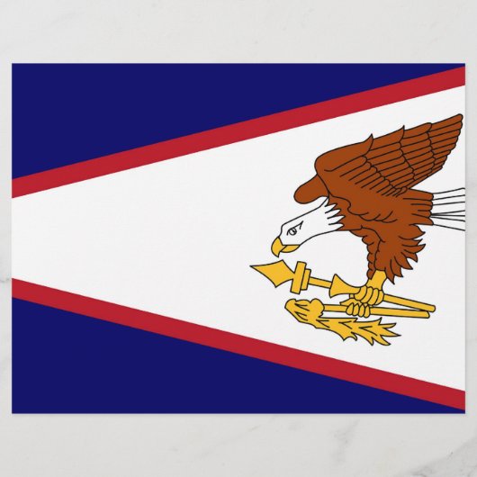 Flyer met vlag van American Samoa, VS (Achterkant)