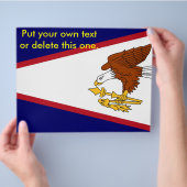 Flyer met vlag van American Samoa, VS (Hand)