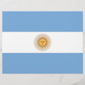 Flyer met vlag van Argentinië (Voorkant)