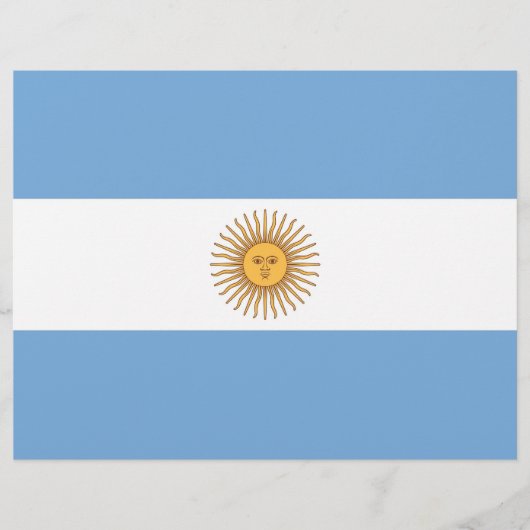Flyer met vlag van Argentinië (Voorkant)