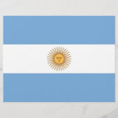 Flyer met vlag van Argentinië (Achterkant)
