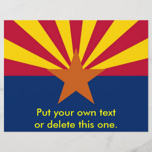 Flyer met vlag van Arizona, U.S.A.