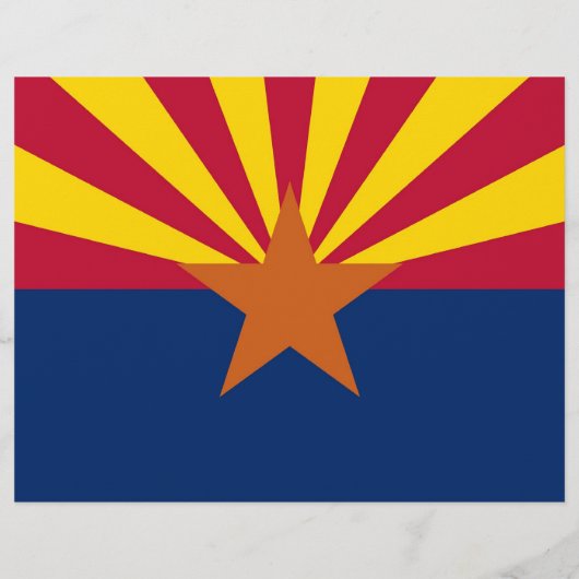Flyer met vlag van Arizona, U.S.A. (Achterkant)