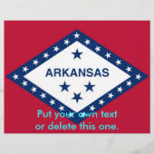 Flyer met vlag van Arkansas, VS (Voorkant)
