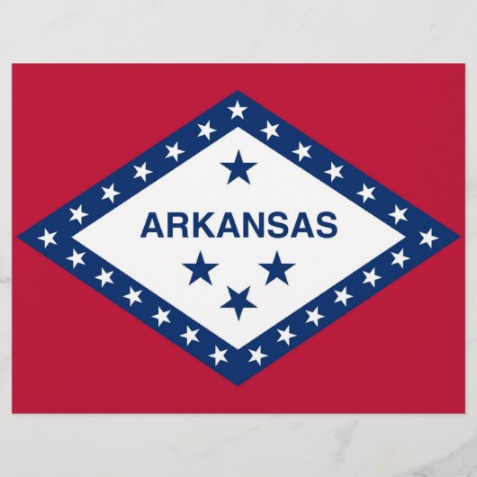 Flyer met vlag van Arkansas, VS (Achterkant)