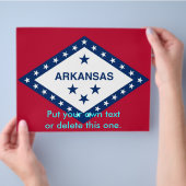 Flyer met vlag van Arkansas, VS (Hand)