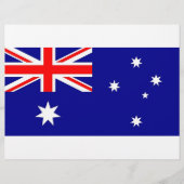 Flyer met vlag van Australië (Voorkant)