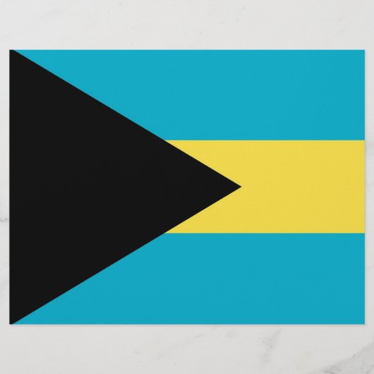 Flyer met vlag van Bahama's (Voorkant)