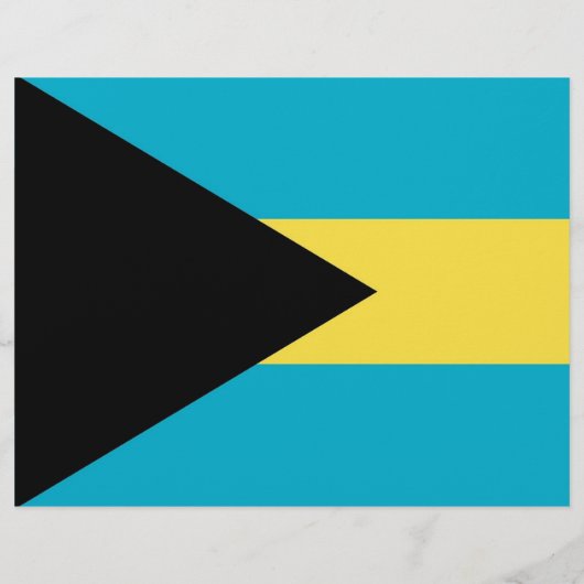 Flyer met vlag van Bahama's (Achterkant)
