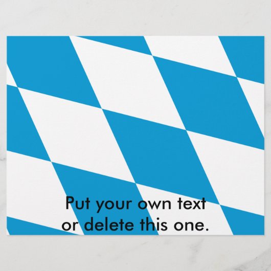 Flyer met vlag van Beieren, Duitsland (Voorkant)