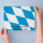Flyer met vlag van Beieren, Duitsland (Hand)