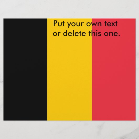Flyer met vlag van België (Voorkant)