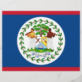 Flyer met vlag van Belize (Voorkant)