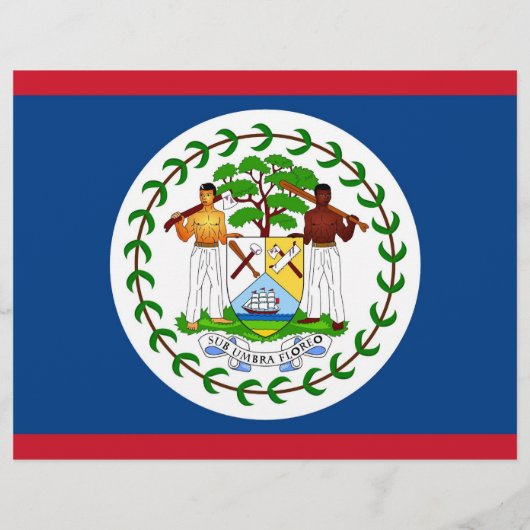 Flyer met vlag van Belize (Achterkant)