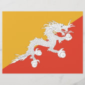 Flyer met vlag van Bhutan (Achterkant)