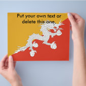 Flyer met vlag van Bhutan (Hand)