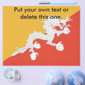 Flyer met vlag van Bhutan (Enkel)