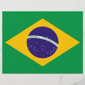 Flyer met vlag van Brazilië (Voorkant)