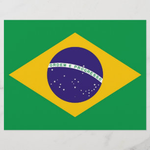 Flyer met vlag van Brazilië