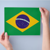 Flyer met vlag van Brazilië (Hand)