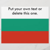 Flyer met vlag van Bulgarije (Voorkant)