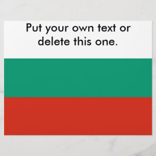 Flyer met vlag van Bulgarije