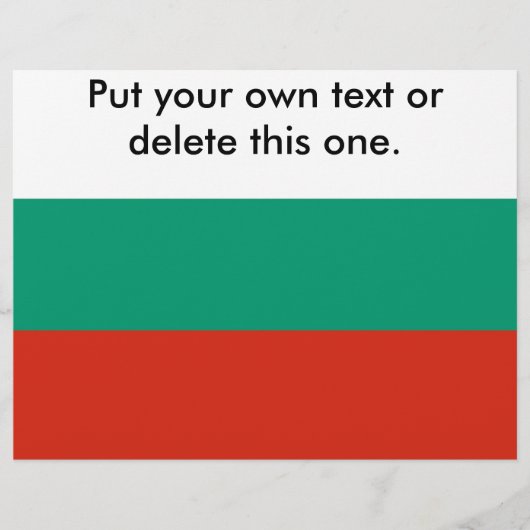 Flyer met vlag van Bulgarije (Voorkant)