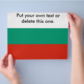 Flyer met vlag van Bulgarije (Hand)