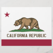 Flyer met vlag van Californië, VS (Achterkant)