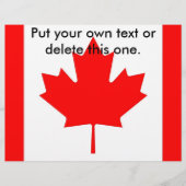 Flyer met vlag van Canada (Voorkant)