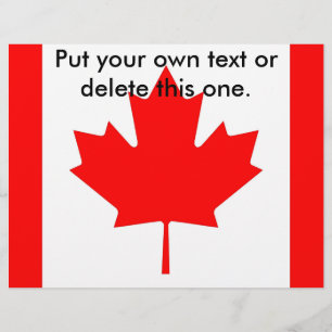 Flyer met vlag van Canada