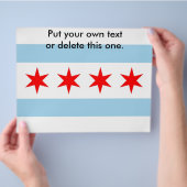 Flyer met vlag van Chicago, VS (Hand)