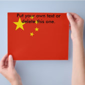 Flyer met vlag van China (Hand)