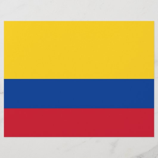 Flyer met vlag van Colombia (Achterkant)