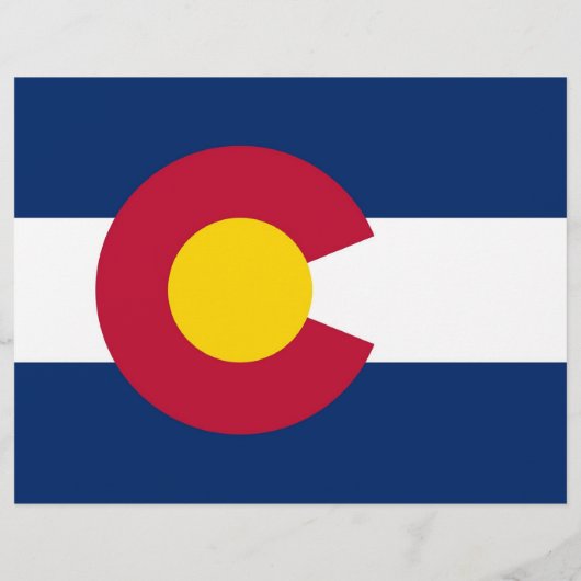 Flyer met vlag van Colorado, VS (Achterkant)