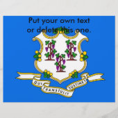 Flyer met vlag van Connecticut, VS. (Voorkant)