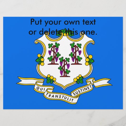 Flyer met vlag van Connecticut, VS. (Voorkant)