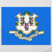Flyer met vlag van Connecticut, VS. (Achterkant)
