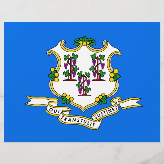 Flyer met vlag van Connecticut, VS. (Achterkant)