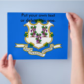 Flyer met vlag van Connecticut, VS. (Hand)