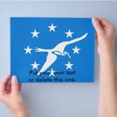 Flyer met vlag van Corpus Christi, Verenigde State (Hand)