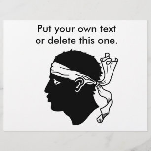 Flyer met vlag van Corsica, Frankrijk