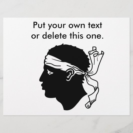 Flyer met vlag van Corsica, Frankrijk (Voorkant)