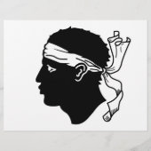 Flyer met vlag van Corsica, Frankrijk (Achterkant)