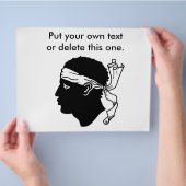 Flyer met vlag van Corsica, Frankrijk (Hand)